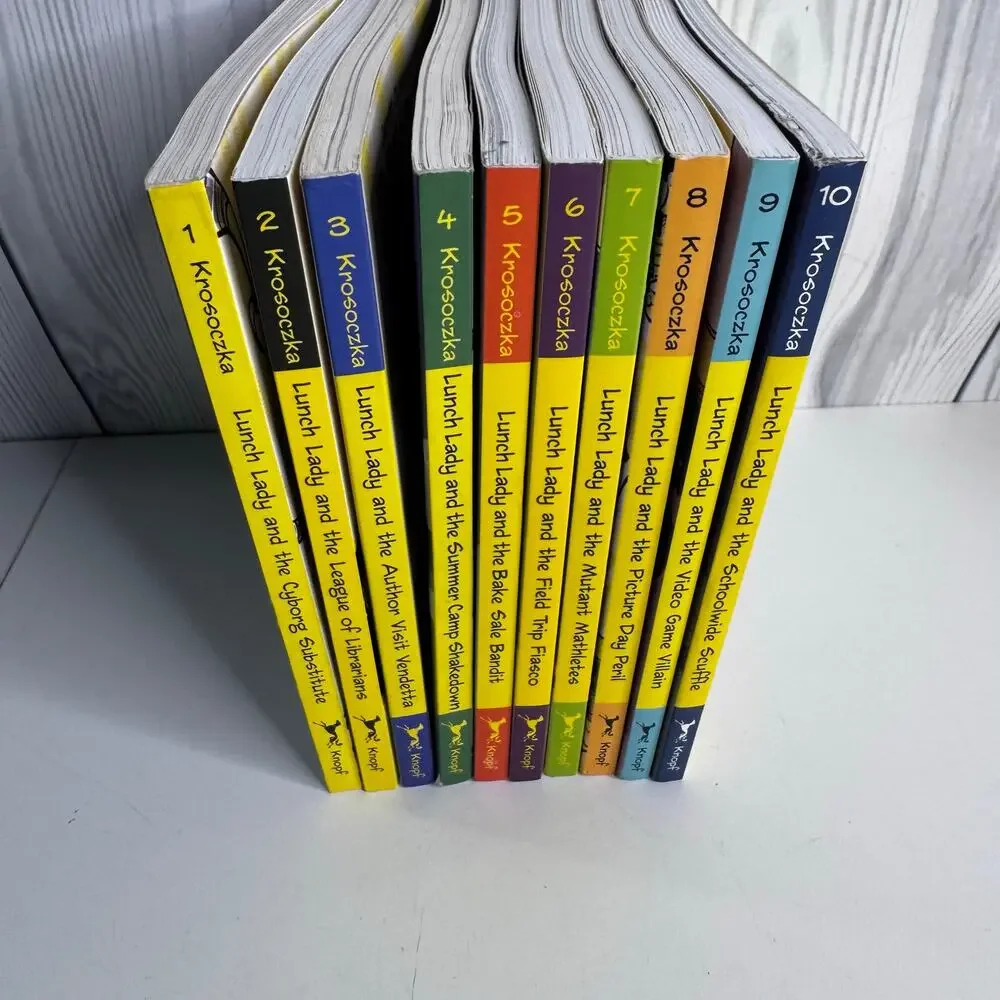 Lunch Room Lady Lot of (10) Graphic Novel 1-10 Series by Jarret J. Krosoczka